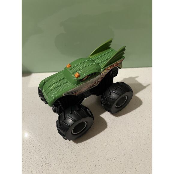 Hot Wheels Monster Jam Truck Pull Back Car Dragon McDonalds Green 4" Plastic Toy - Picture 3 of 5